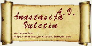 Anastasija Vuletin vizit kartica